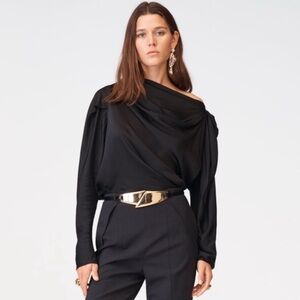 Zara Limited Edition Gold Buckle Leather Belt